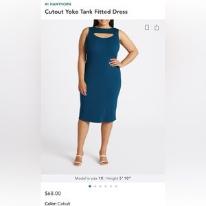 Dark blue tight fitting dress